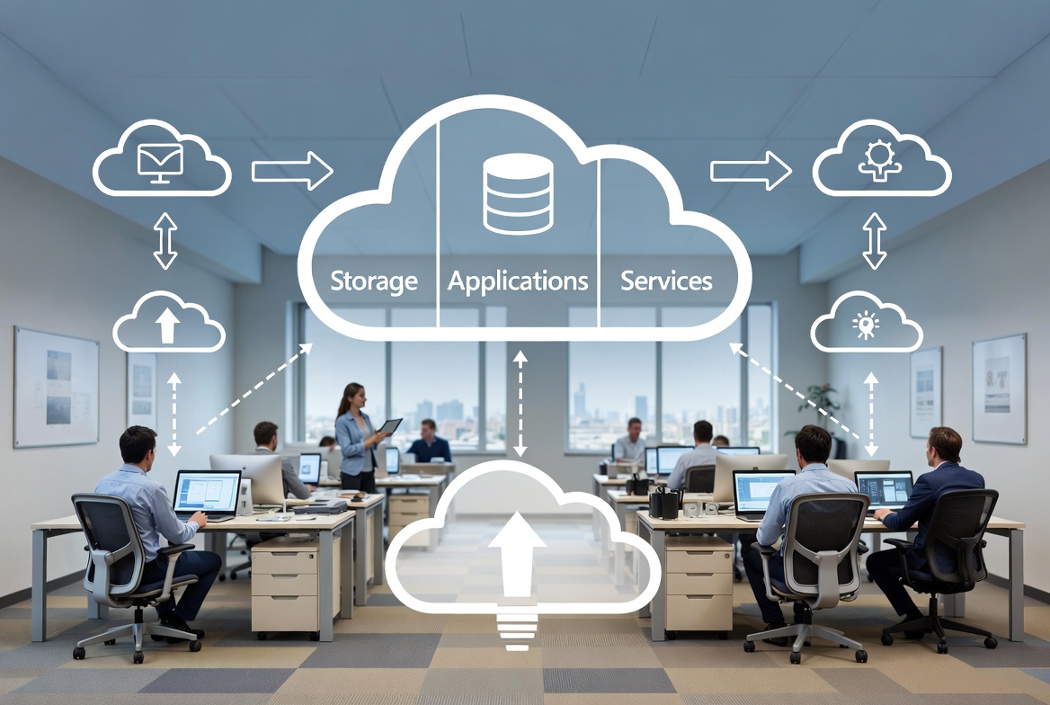 Cloud Computing 101: Benefits for SMBs 2 Visual explanation of cloud computing for beginners.