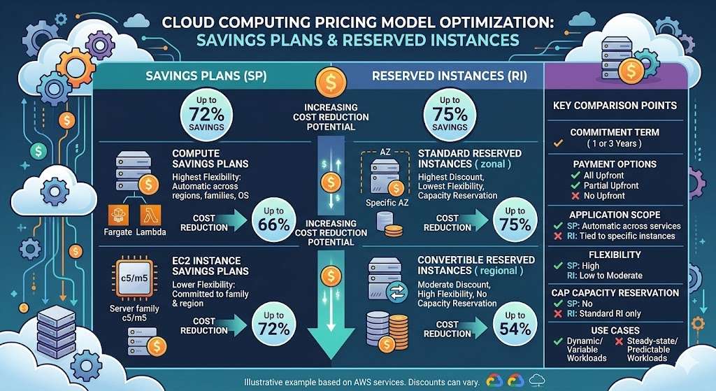 Cloud Cost Optimization: Smart Strategies to Reduce Cloud Expenses 6 Cloud savings plans and reserved instances reducing infrastructure cost